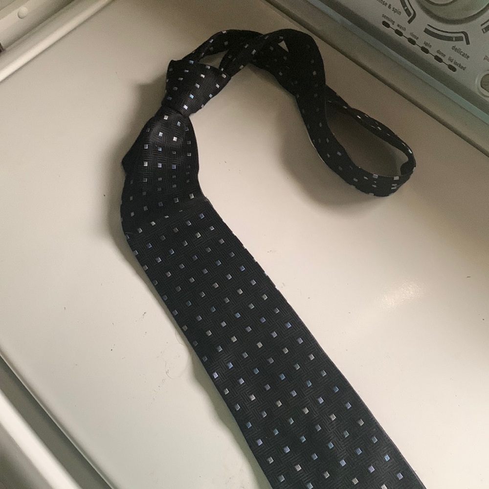 Black and blue tie